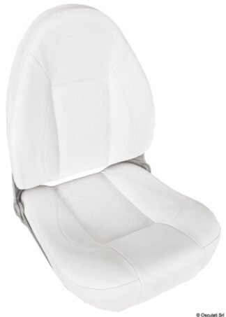 Sedile comfort CP48 con schienale alto ribaltabile RAL 9010 - 48.409.02 Osculati Sedili, tavoli, gambe, roll bar e portaoggetti