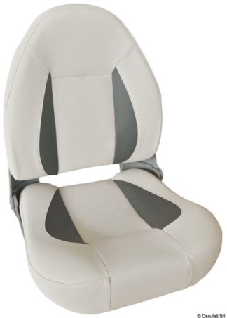Sedile comfort CP48 con schienale alto ribaltabile Grigio chiaro/scuro - 48.409.03 Osculati Sedili, tavoli, gambe, roll bar e portaoggetti