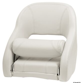 Sedile anatomico imbottito con Flip Up H52R bianco - 48.410.07 Osculati Sedili, tavoli, gambe, roll bar e portaoggetti