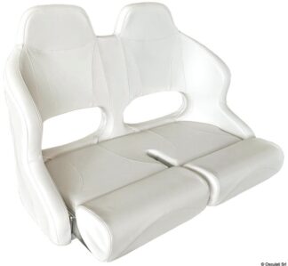 Doppio sedile anatomico flip up H99 RAL 9010 - 48.410.41 Osculati Sedili, tavoli, gambe, roll bar e portaoggetti