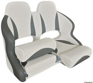 Doppio sedile anatomico flip up H99 Grigio chiaro/scuro - 48.410.42 Osculati Sedili, tavoli, gambe, roll bar e portaoggetti