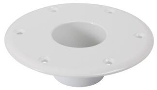 Base alluminio bianco pavimento per tavolo - 48.416.12 Osculati Sedili, tavoli, gambe, roll bar e portaoggetti