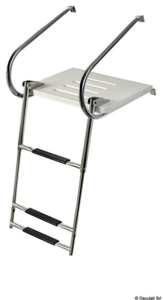Plancetta di poppa in fiberglass con scaletta - 48.419.61 Osculati Sedili, tavoli, gambe, roll bar e portaoggetti