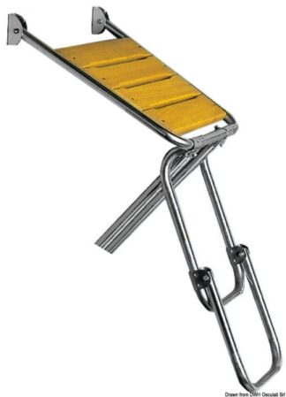 Plancetta con scaletta 52 x 58 cm - 48.420.03 Osculati Sedili, tavoli, gambe, roll bar e portaoggetti