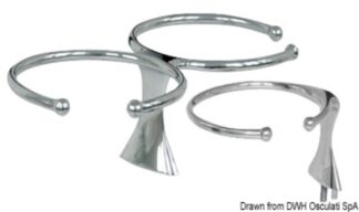 Portabicchieri inox doppio con prigionieri - 48.429.02 Osculati Sedili, tavoli, gambe, roll bar e portaoggetti