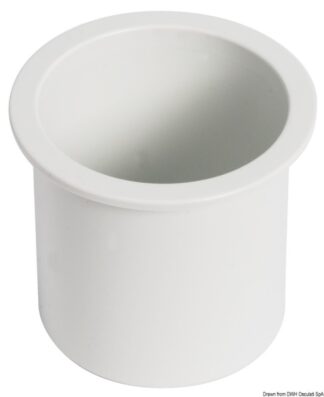 Porta bicchieri ad incasso ABS bianco - 48.430.13 Osculati Sedili, tavoli, gambe, roll bar e portaoggetti