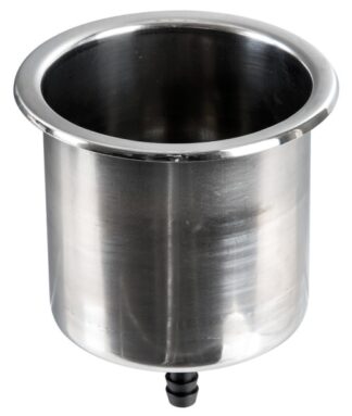 Porta Bicchieri Large inox con drenaggio - 48.430.20 Osculati Sedili, tavoli, gambe, roll bar e portaoggetti