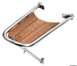 Delfiniera inox/teak semplice - 48.471.01 Osculati Sedili, tavoli, gambe, roll bar e portaoggetti
