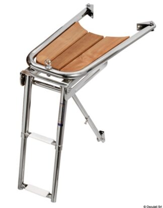 Delfiniera teak con scaletta - 48.471.02 Osculati Sedili, tavoli, gambe, roll bar e portaoggetti
