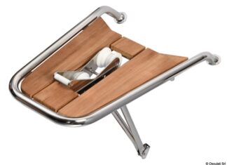 Delfiniera inox/teak con musone - 48.471.04 Osculati Sedili, tavoli, gambe, roll bar e portaoggetti