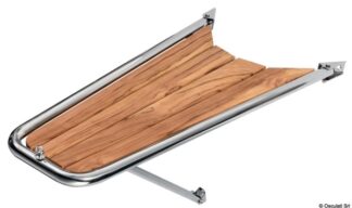 Delfiniera inox/teak semplice Ø tubo mm 32 - 48.471.06 Osculati Sedili, tavoli, gambe, roll bar e portaoggetti