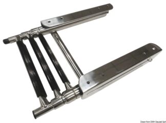 Scaletta telescopica 3 gradini - 48.472.40 Osculati Sedili, tavoli, gambe, roll bar e portaoggetti
