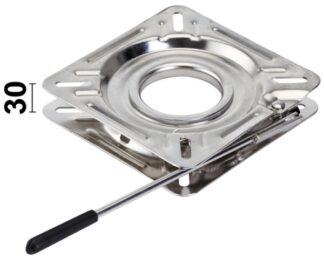 Base girevole inox frizionata con blocco 172x172 mm - 48.648.03 Osculati Sedili, tavoli, gambe, roll bar e portaoggetti
