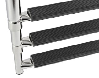 Scaletta inox telescopica stretta 3 gradini neri - 49.541.33 Osculati Scalette
