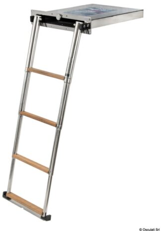 Scaletta Top Line 4 gradini in  teak - 49.550.04 Osculati Scalette