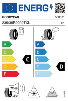 Pneumatici Auto Invernali GOODYEAR ICE-2+ 235/35 R20 92 T XL - immagine 2