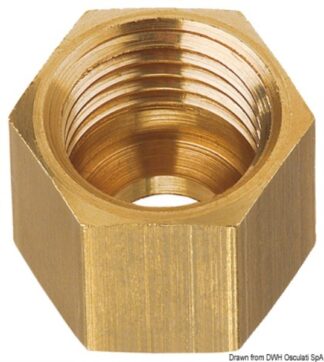 Dado in ottone tubo rame da 8 mm (blister 3 pz) - 50.013.98 Osculati Lavelli, fornelli, frigoriferi, wc