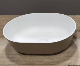 Lavello semiovale in Ocritech bianco/beige 350x260 - 50.184.03 Osculati Lavelli, fornelli, frigoriferi, wc
