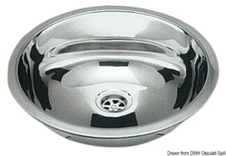 Lavello inox tondo 387 mm - 50.186.85 Osculati Lavelli, fornelli, frigoriferi, wc