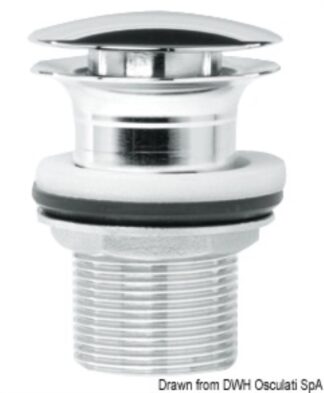 Piletta in ottone cromato - 50.186.97 Osculati Lavelli, fornelli, frigoriferi, wc