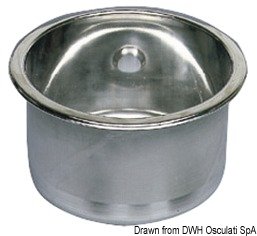 Lavello inox tondo 285 x 180 mm - 50.187.35 Osculati Lavelli, fornelli, frigoriferi, wc