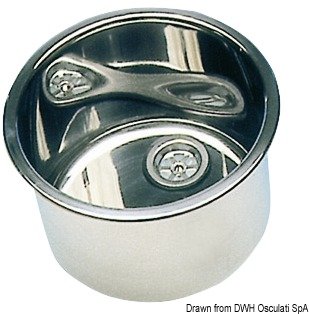 Lavello inox tondo 385 x 180 mm - 50.187.37 Osculati Lavelli, fornelli, frigoriferi, wc