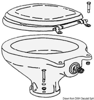 Tazza di porcellana Confort - 50.207.44 Osculati Lavelli, fornelli, frigoriferi, wc