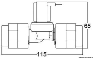 Elettrovalvola Tecma plastica 24 V - 50.226.66 Osculati Lavelli, fornelli, frigoriferi, wc