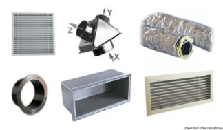 Kit accessori aria 2 uscite versione C - 50.241.55 Osculati Lavelli, fornelli, frigoriferi, wc
