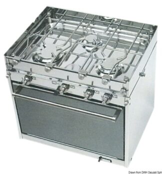 Cucina Topline 3 fuochi - 50.380.00 Osculati Lavelli, fornelli, frigoriferi, wc
