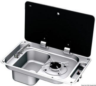 Piano Cottura 1 Fuoco- Lavello SX - 50.805.05 Osculati Lavelli, fornelli, frigoriferi, wc