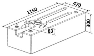 Serbatoio Polietilene 142 l - 52.035.01 Osculati Serbatoi, eliche, giranti
