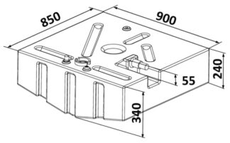 Serbatoio Polietilene 189 l - 52.035.03 Osculati Serbatoi, eliche, giranti