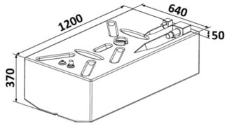 Serbatoio Polietilene 239 l - 52.035.04 Osculati Serbatoi, eliche, giranti