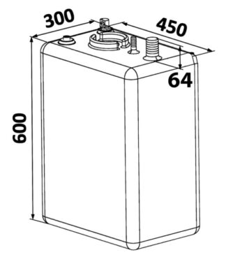 Serbatoio carburante Polietilene 70 l - 52.036.06 Osculati Serbatoi, eliche, giranti