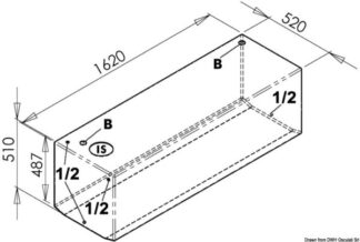 Serbatoio per acqua 350 l - 52.173.08 Osculati Serbatoi, eliche, giranti