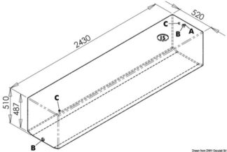 Serbatoio per acqua 600 l - 52.173.09 Osculati Serbatoi, eliche, giranti