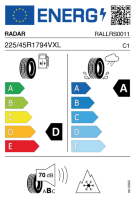 Pneumatici Auto Invernali RADAR DI-WIN 225/45 R17 94 V XL - immagine 2