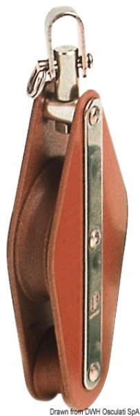 Bozzello Hye tufnol 2 pulegge ZBW12x43 - 55.011.02 Osculati Bozzelli, strozzascotte