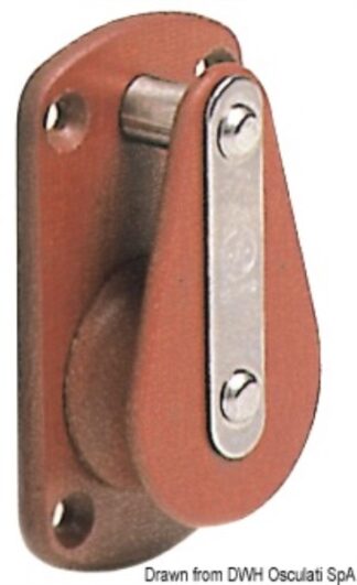 Bozzello Hye tufnol 1 pulegge LB 16x60 - 55.012.04 Osculati Bozzelli, strozzascotte