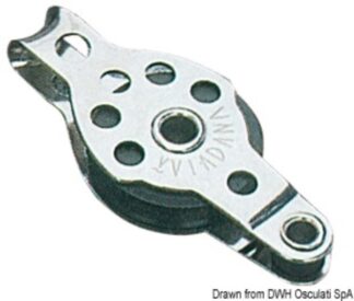 Bozzello 1 puleggia arricavo 6x25 - 55.040.02 Osculati Bozzelli, strozzascotte