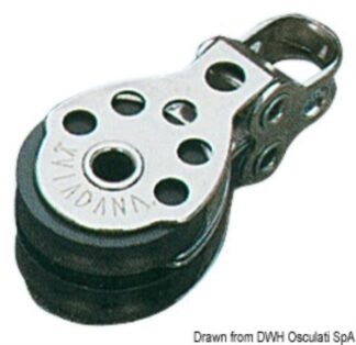 Bozzello 2 pulegge 6x25 - 55.040.04 Osculati Bozzelli, strozzascotte