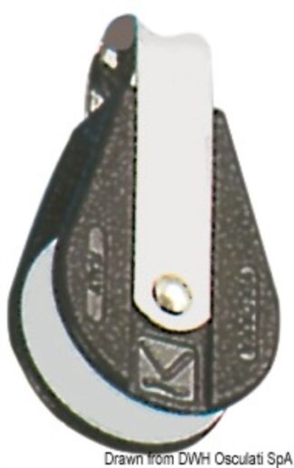 Bozzello 1 puleggia attacco fisso B - 55.067.10 Osculati Bozzelli, strozzascotte