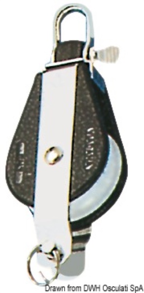 Bozzello 1 puleggia arricavo fisso o girevole C - 55.071.12 Osculati Bozzelli, strozzascotte