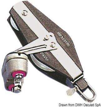 Bozzello 2 pulegge violino strozzascotte C - 55.077.12 Osculati Bozzelli, strozzascotte