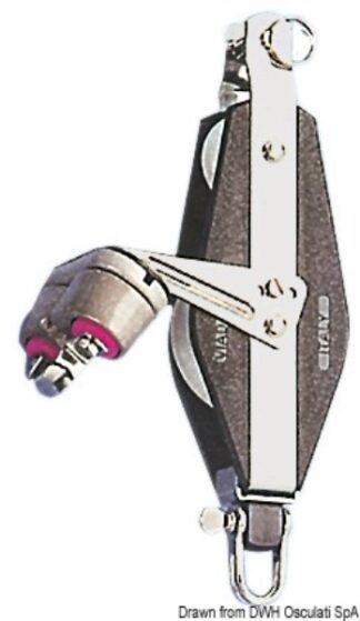 Bozzello 2 pulegge violino strozzascotte C con arricavo - 55.080.12 Osculati Bozzelli, strozzascotte