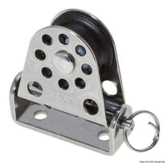 Bozzello verticale pivotante Ø mm 22 per cime mm 6 - 55.082.01 Osculati Bozzelli, strozzascotte