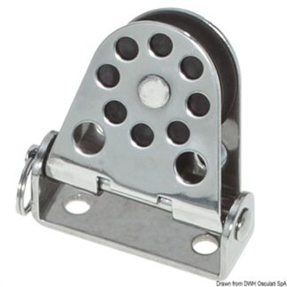 Bozzello verticale pivotante Ø mm 28 per cime mm 4 - 55.082.11 Osculati Bozzelli, strozzascotte