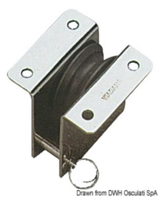 Bozzello inox incasso 1 puleggia 34x5 - 55.240.05 Osculati Bozzelli, strozzascotte
