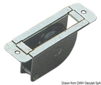 Bozzello inox incasso 1 puleggia 38x8 - 55.241.11 Osculati Bozzelli, strozzascotte